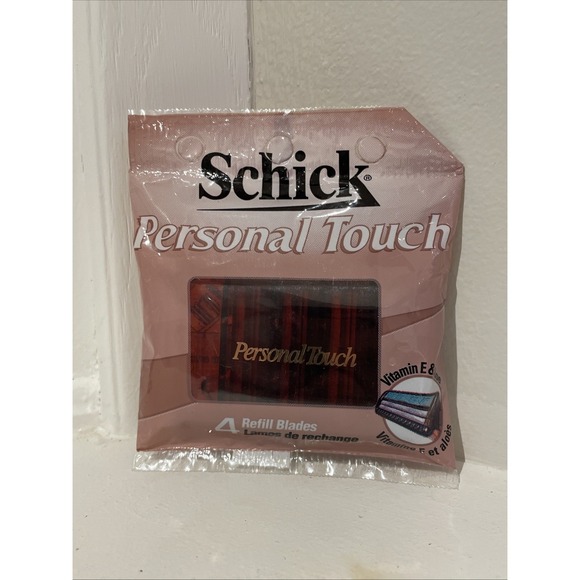 Schick Other - Schick Personal Touch Razor 4 Refill Blades New  Package Vitamin E Aloe